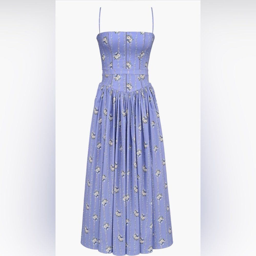 HOUSE OF CB Blue Daisy Print Cotton Mini